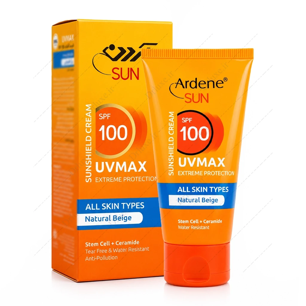 کرم ضد آفتاب SPF100 رنگی آردن مدل یو وی مکس 50 گرم